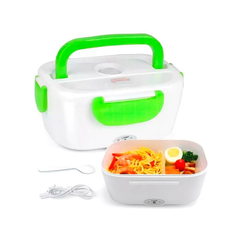 GENERICO - Lonchera Electrica Termo Comida Taper Hermetico Lunch Box Color Blanc