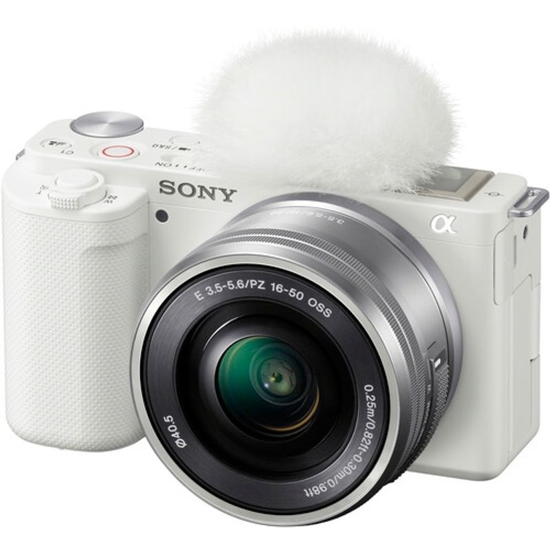 SONY - Sony ZV-E10 con lente de 16-50 mm blanca Cámara sin espejo