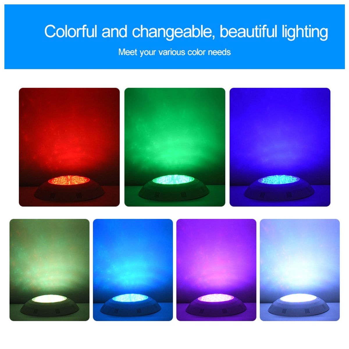 KUANGYE - Foco Led Piscina Multicolor 18w 12v Vulcano Control Remoto