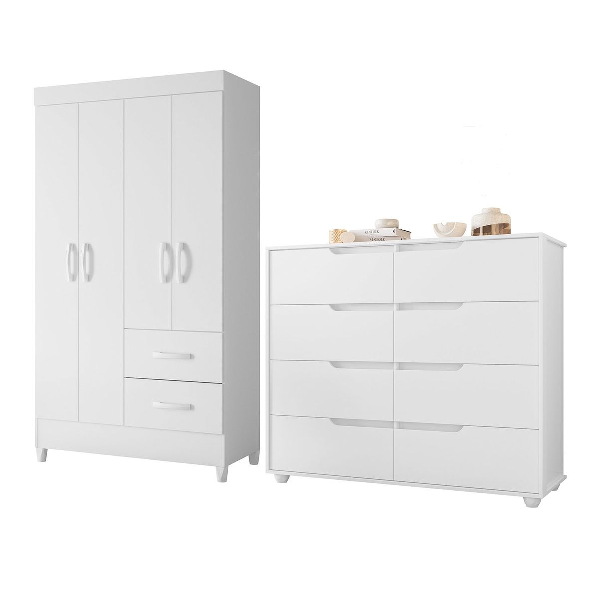 VEKKAHOME - COMBO CLOSET 4P +COMODA DOB WT(271035+276033)