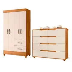 VEKKAHOME - COMBO CLOSET 4P+COMODA DOB CARV(271002+276018