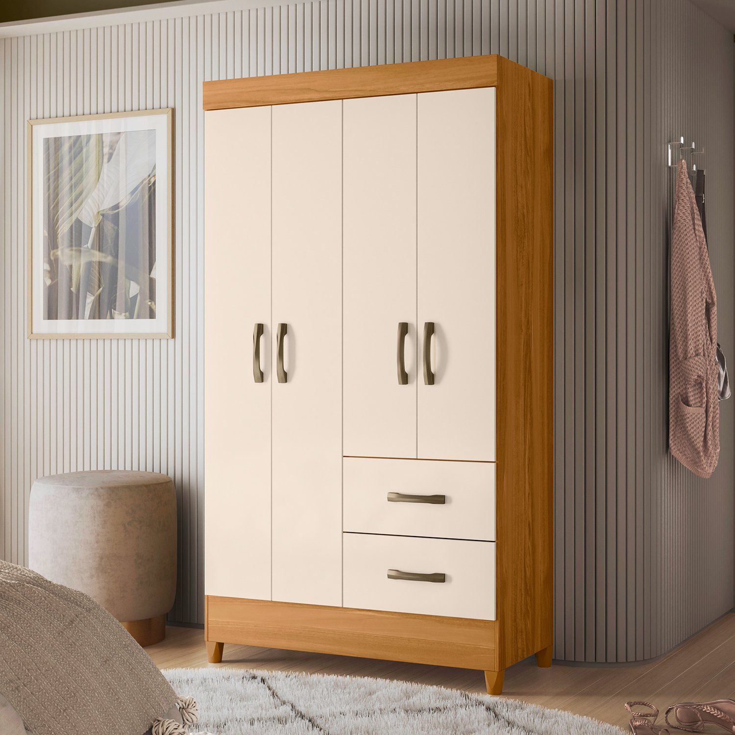 VEKKAHOME COMBO CLOSET 4P+COMODA DOB CARV(271002+276018