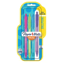 PAPER MATE - Boligrafo Retractil Inkjoy Surtido Blister X4