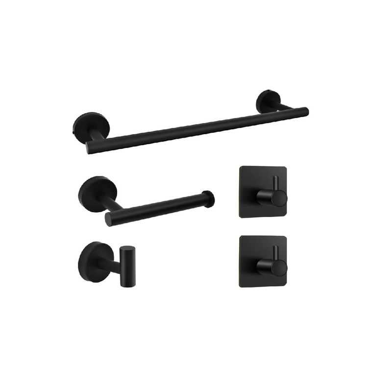 GENERICO - Set Accesorios De Baño En Acero Inoxidable - Negro