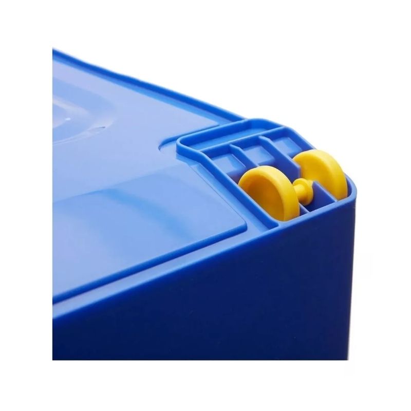 GENERICO - Baul Caja Almacenamiento Organizadora Megaforte 90l Ruedas Color Negro