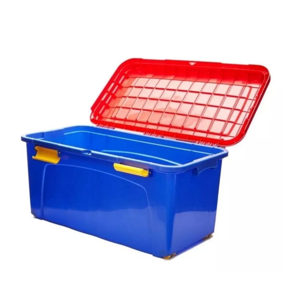 GENERICO - Baul Caja Almacenamiento Organizadora Megaforte 90l Ruedas Color Negro
