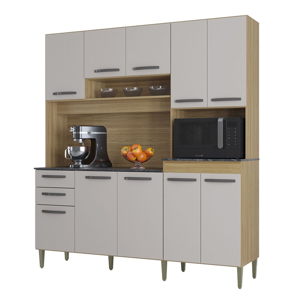 TAHUARI - Mueble de cocina Elisa Damasco off white