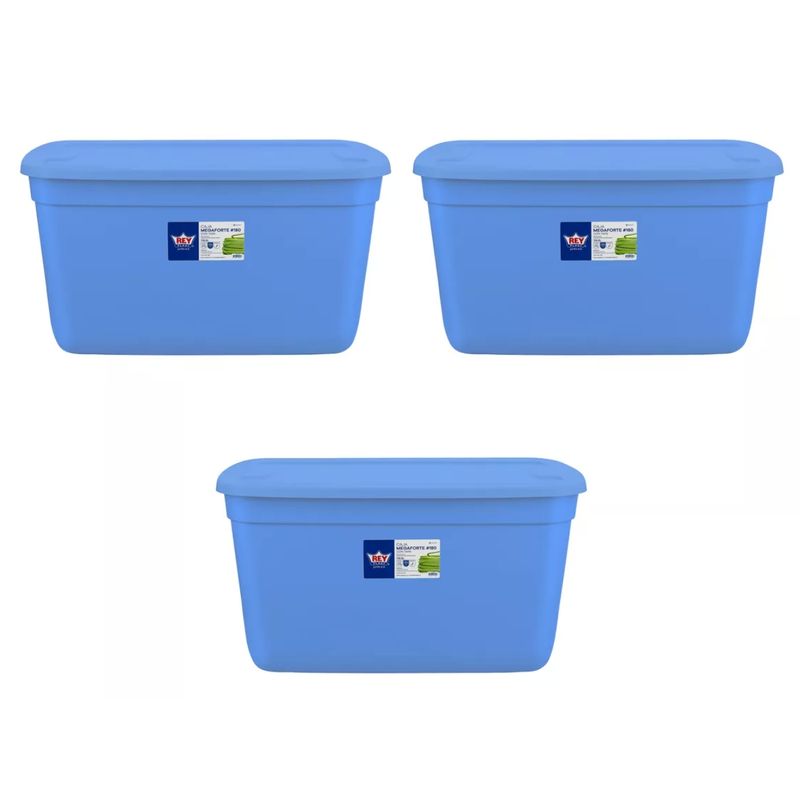 GENERICO - Cajas Organizadoras Multiusos Almacenamiento 120l Pack 3 Uni