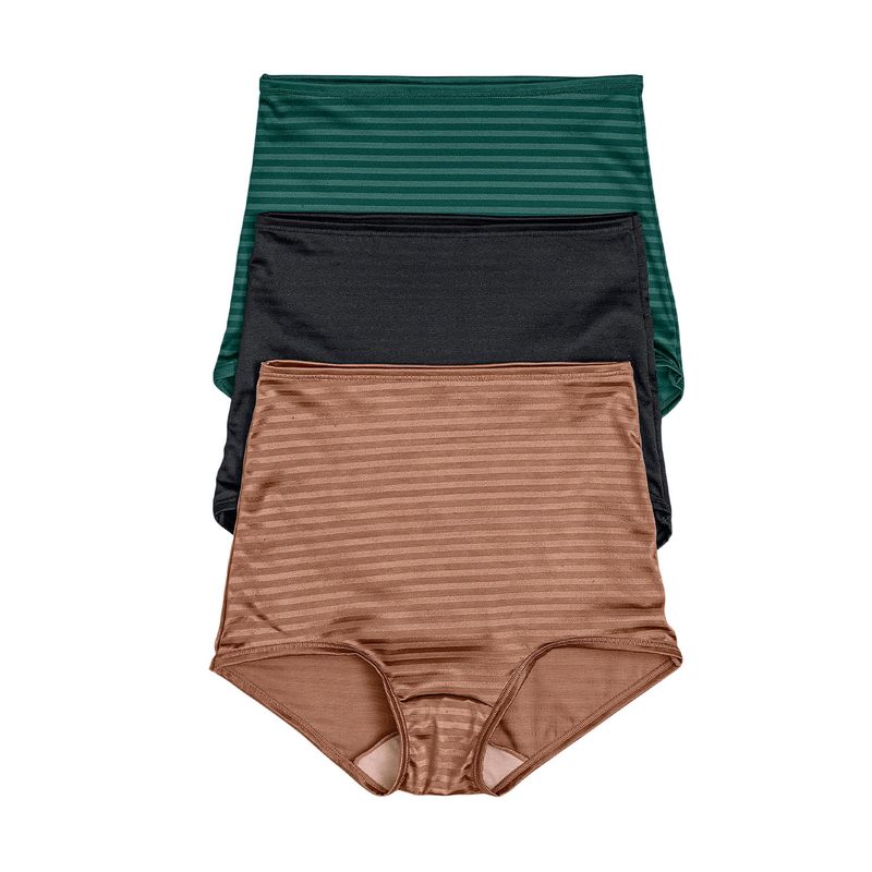 LEONISA - Paquete x 3 Calzones Clásicos con Máximo Cubrimiento 1255X3 Verde / Negro / Salmon