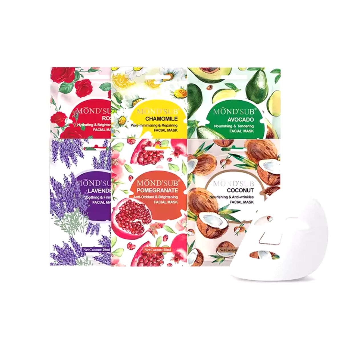 GENERICO - Pack X72 Mascarillas Faciales Hidratantes Surtidas