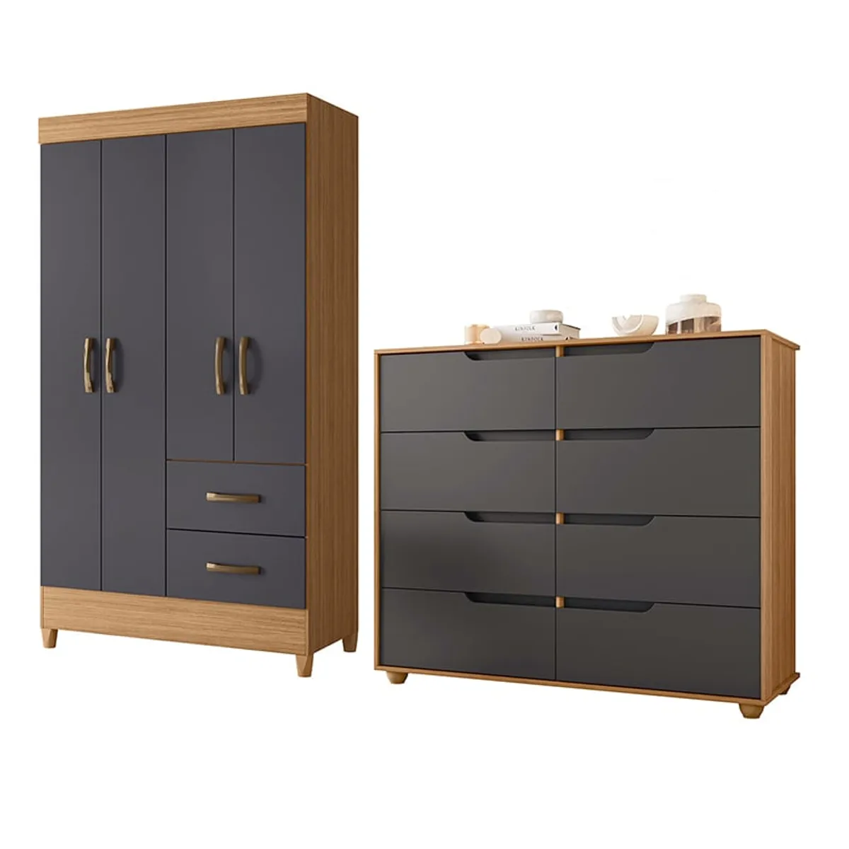 VEKKAHOME - COMBO CLOSET 4P+COMODA DOB GRAP(271037+276035