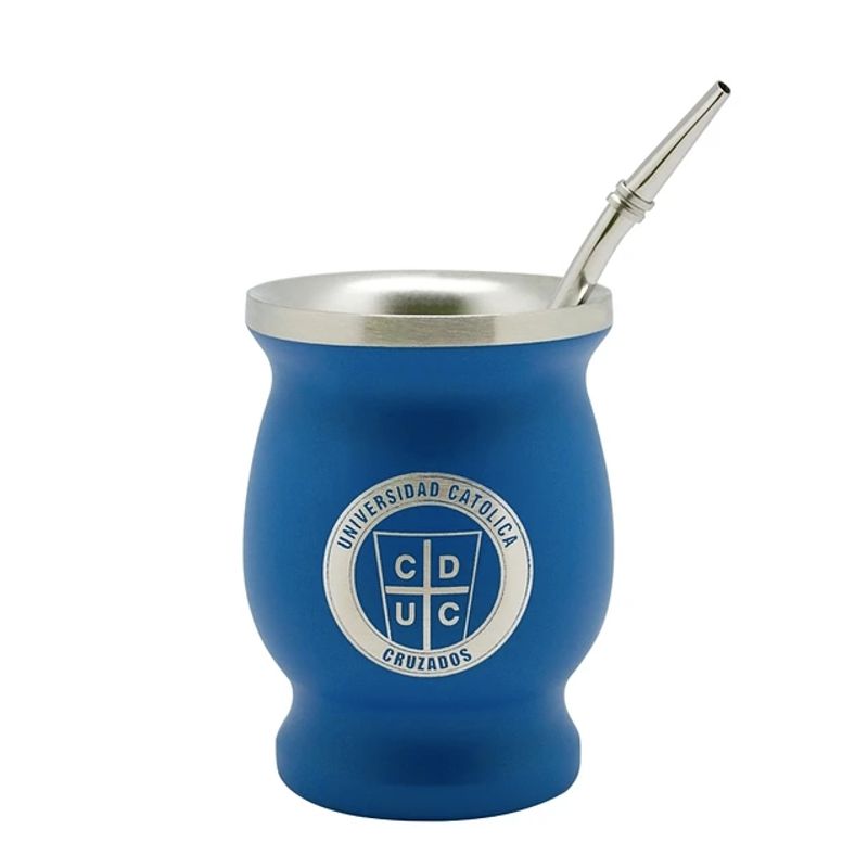 GENERICO - Mug Matero con Bombilla U Católica 200 ml UC
