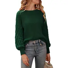 TIOZONEY - Chaleco Cuello Redondo Mujer- Verde