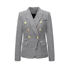 TIOZONEY - Blazer para Mujer - Negro