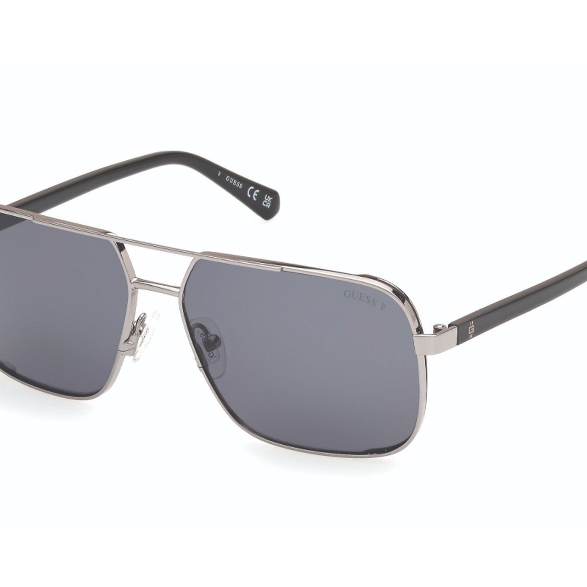 GUESS - Lentes de Sol Plateado Polarizados Guess