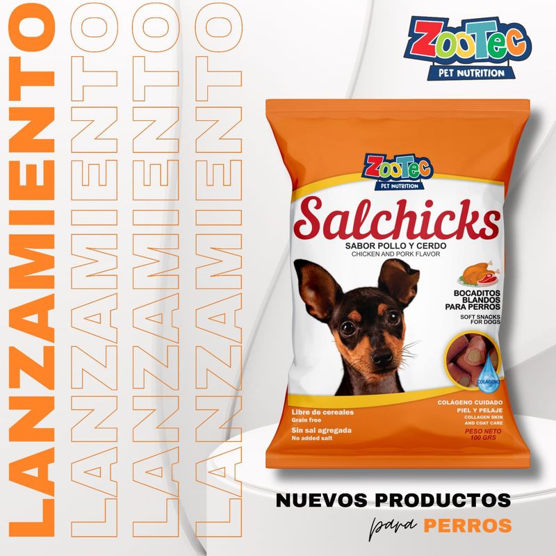 GENERICO - Salchicks Zootec Pollo y Cerdo 100g