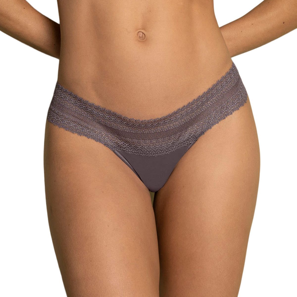 LEONISA - Colaless con laterales en encaje 72296M Vino Tinto