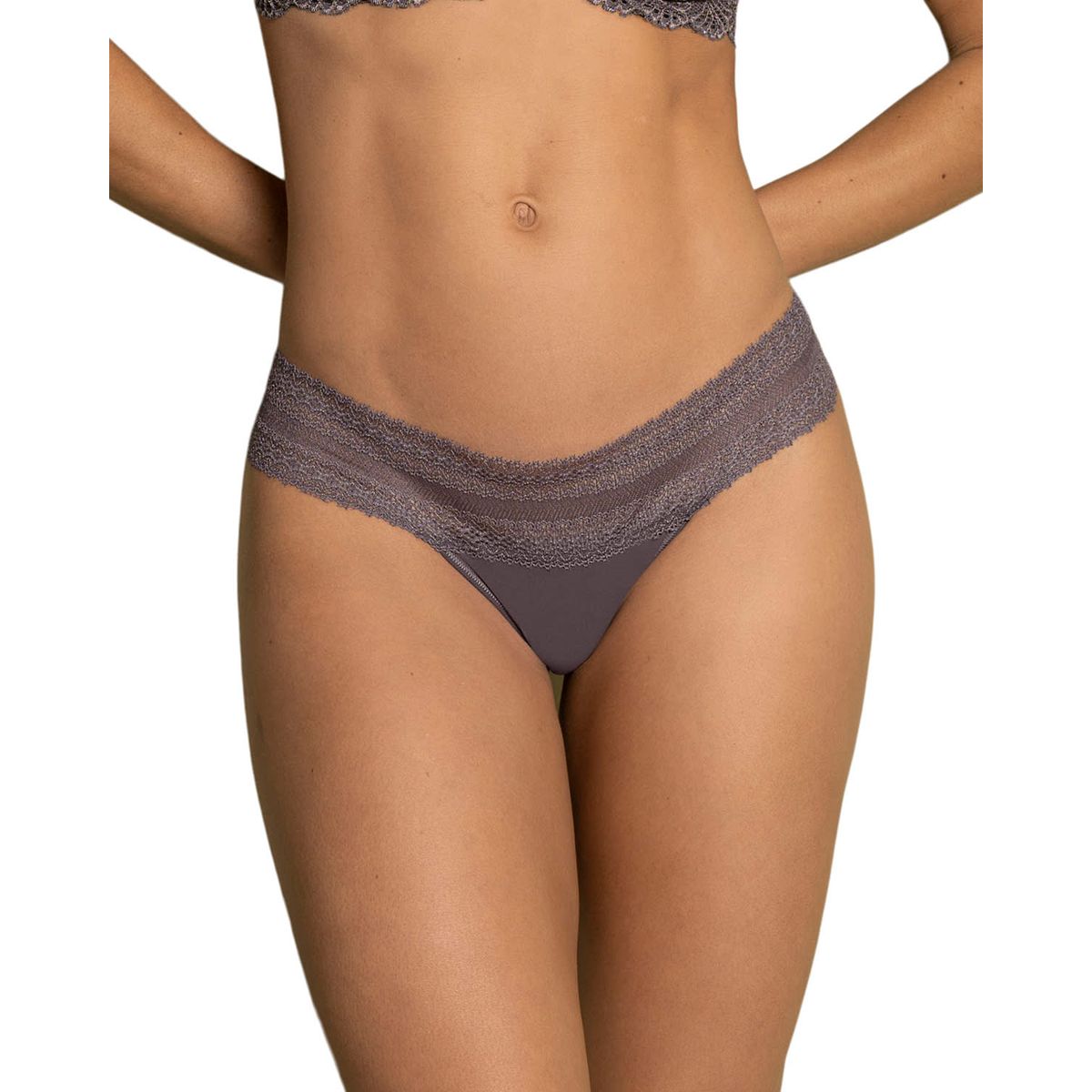 LEONISA - Colaless con laterales en encaje 72296M Vino Tinto