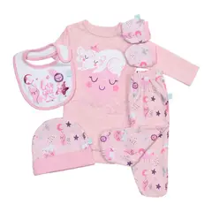 BAMBINO - Set 5 Piezas Baby Gift Animales Rosado