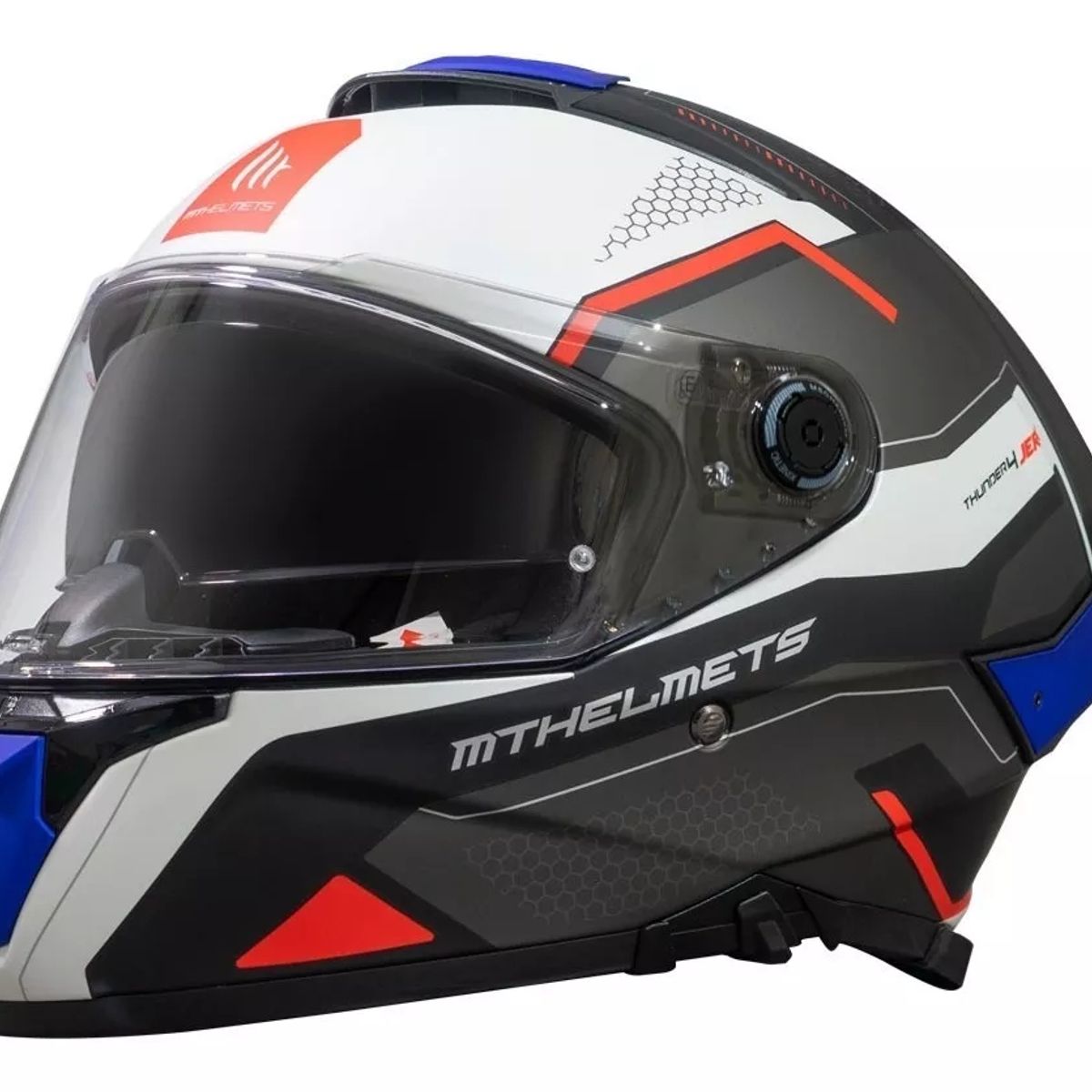GENERICO - Casco  Thunder 4 Jerk Azul Perla Mate + Pinlock