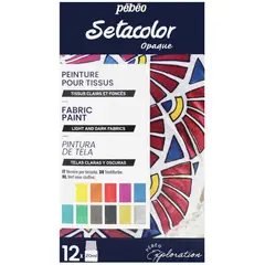 PEBEO - Pintura de Tela Setacolor Opaque Set 12 x20ml Tornasol
