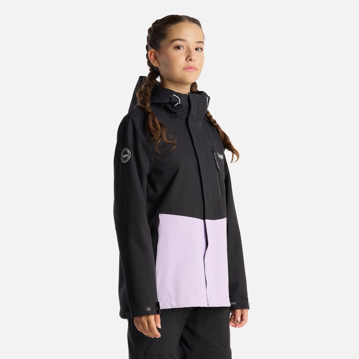 LIPPI - Chaqueta Teen Girl Massif B-Dry Hoody Jacket Negro Lippi