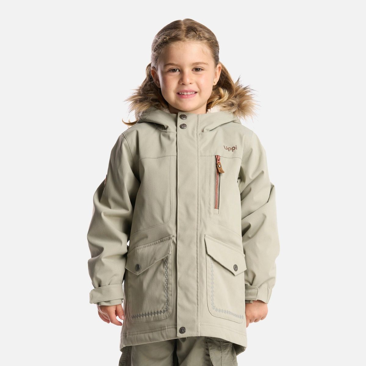 LIPPI - Chaqueta Niña Roble B-Dry Hoody Jacket Verde Grisaceo Lippi
