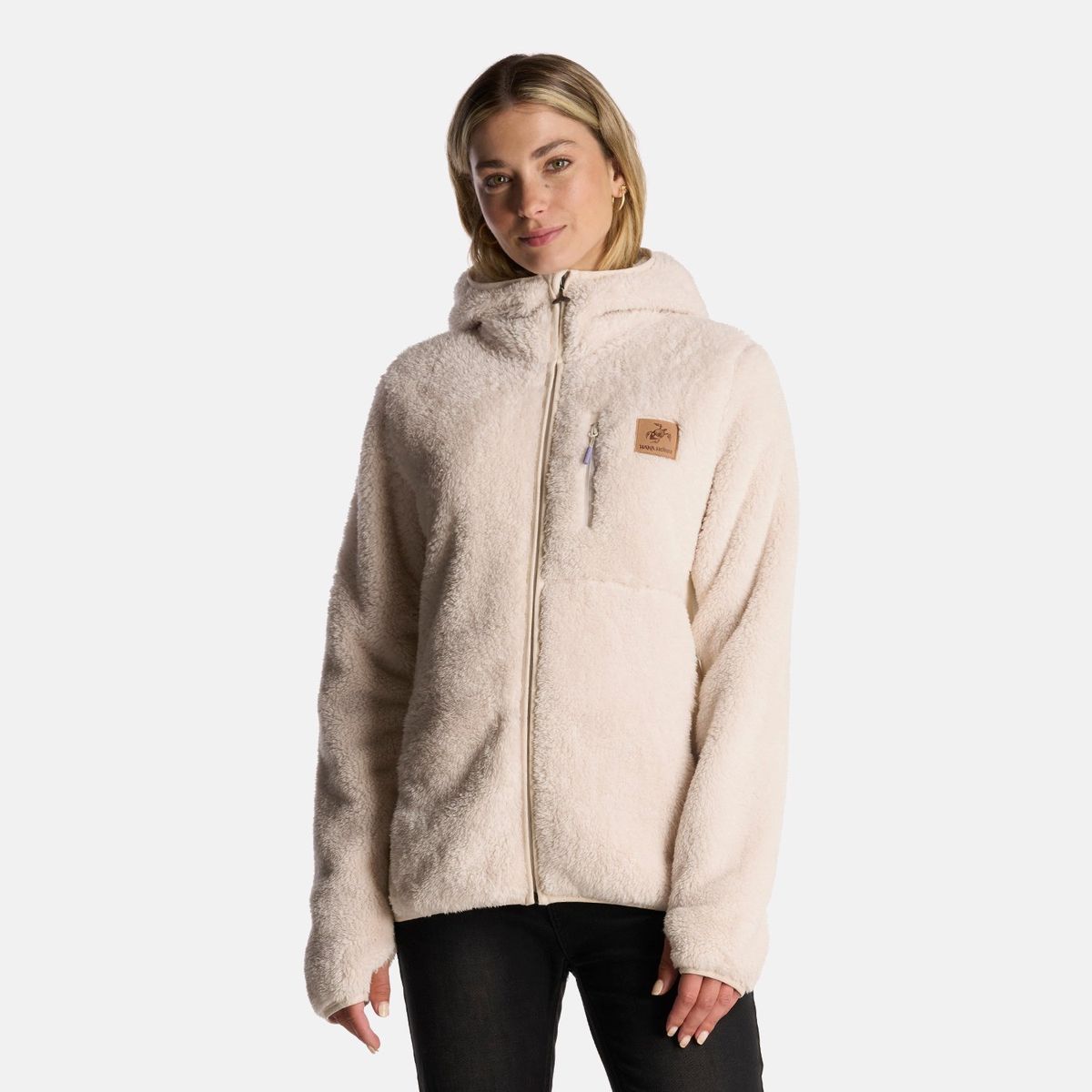 HAKA HONU - Poleron Mujer Calur-oso Beige Haka Honu