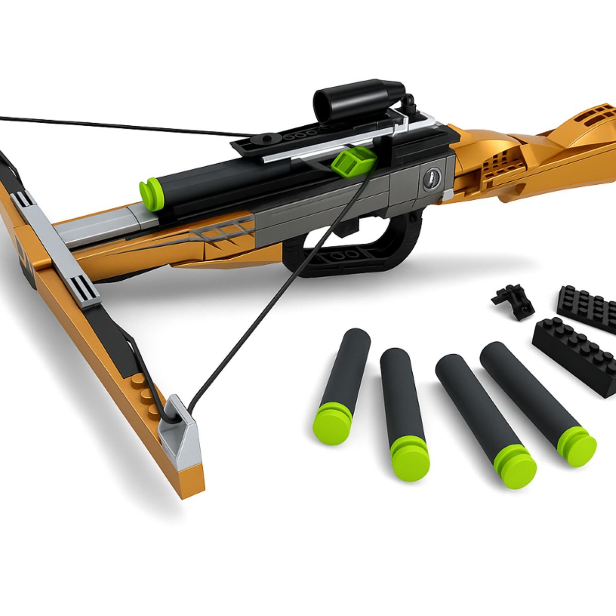 GENERICO - Lanza Dardos Suave Para Armar 181 Pcs  Bloques