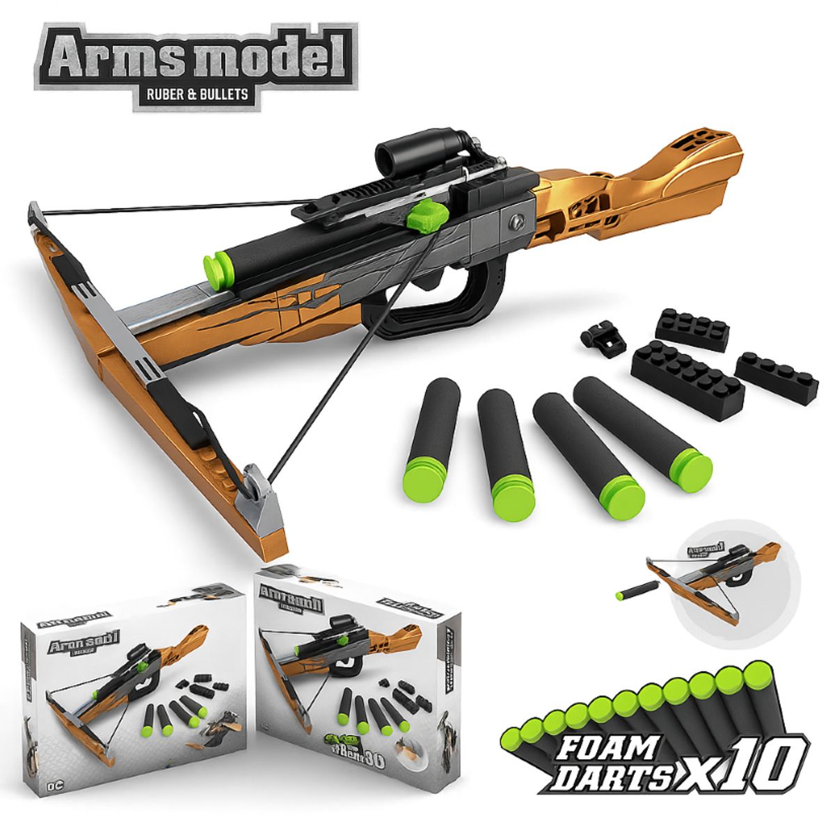 GENERICO - Lanza Dardos Suave Para Armar 181 Pcs  Bloques