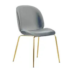 PANDALINO - Silla asiento terciopelo Bonnet color gris
