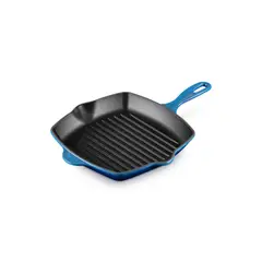 LE CREUSET - Skillet Grill Cuadrada 26cm Azul Azure