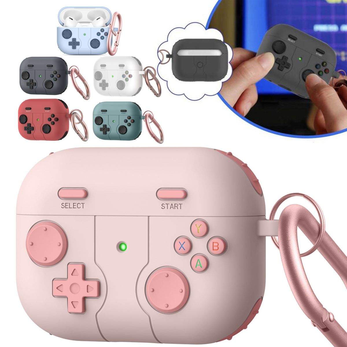 EDWINAYY - Fundas Para AirPods 123 Pro Cover Case Consola De Juego