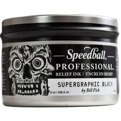SPEEDBALL - Tinta de Relieve Para Grabado Supergraphic Negra