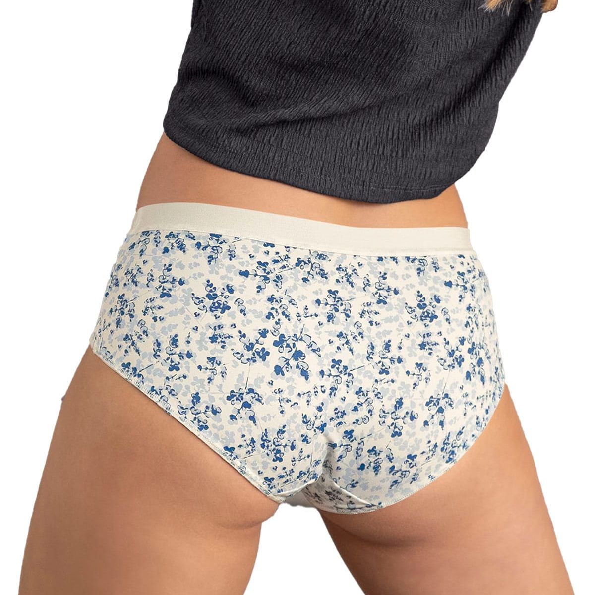 LEONISA - Pantaleta cómoda y suave de buen cubrimiento invisible en piernas 012686 Estampado