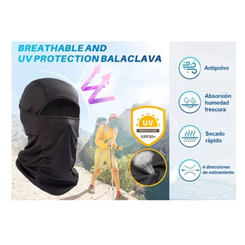 GENERICO - 2 Balaclava Micropolar Rockbros Gorro Bicicleta Moto Treking