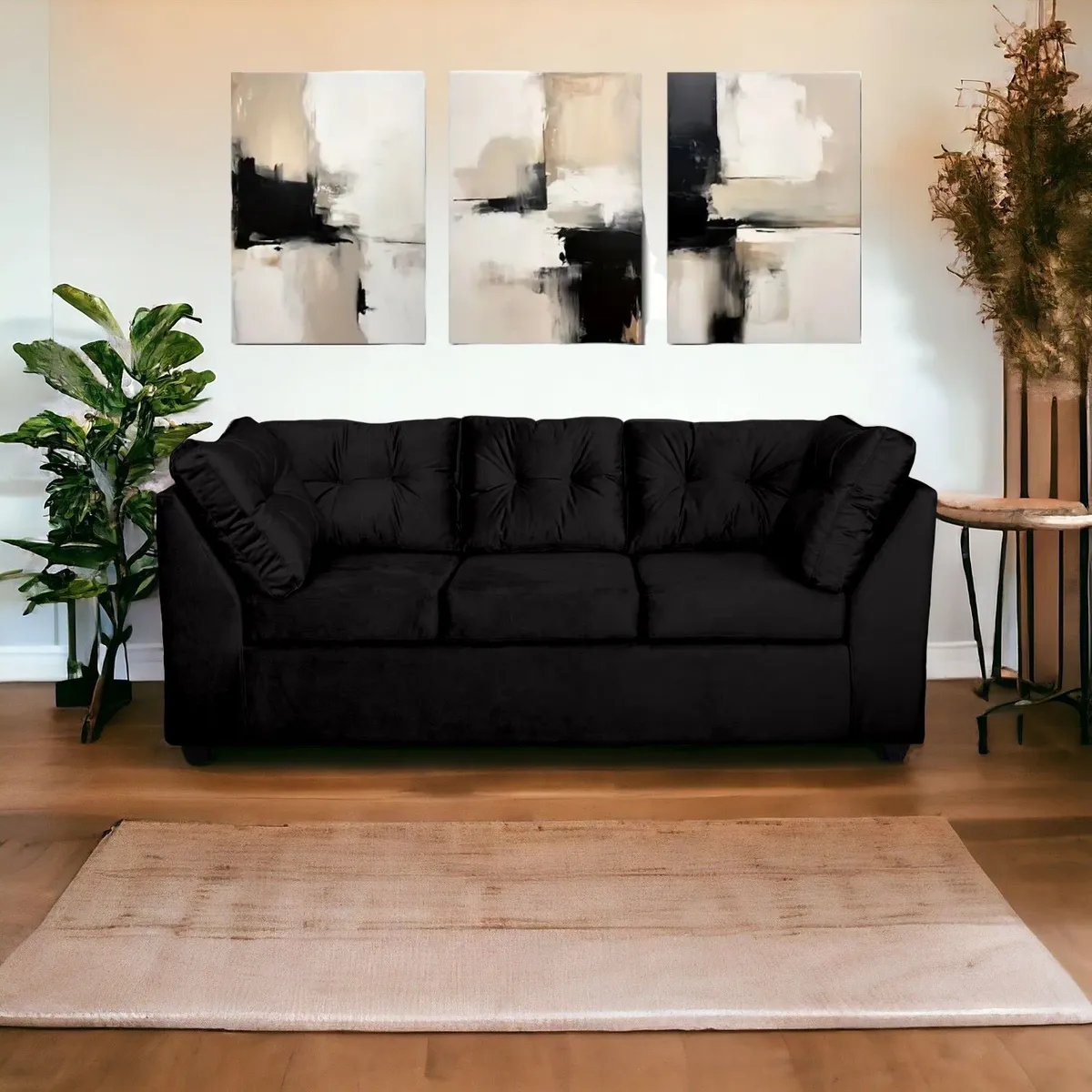 MUEBLES MPR - Sofa Bonsai Felpa 3 cuerpos