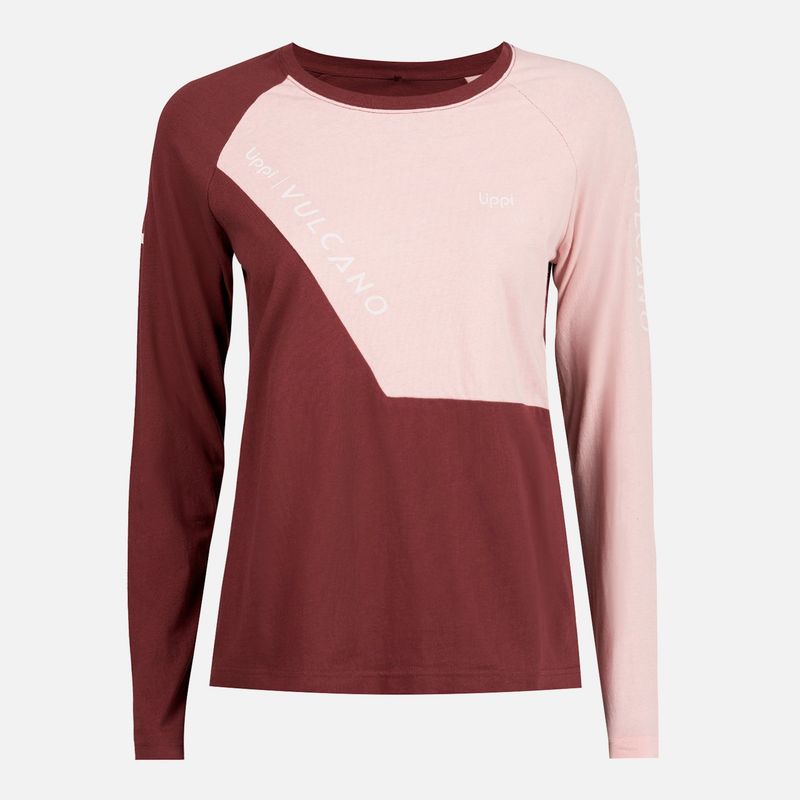 LIPPI - Polera Mujer Vulcano Cotton LS T-Shirt Vino Lippi