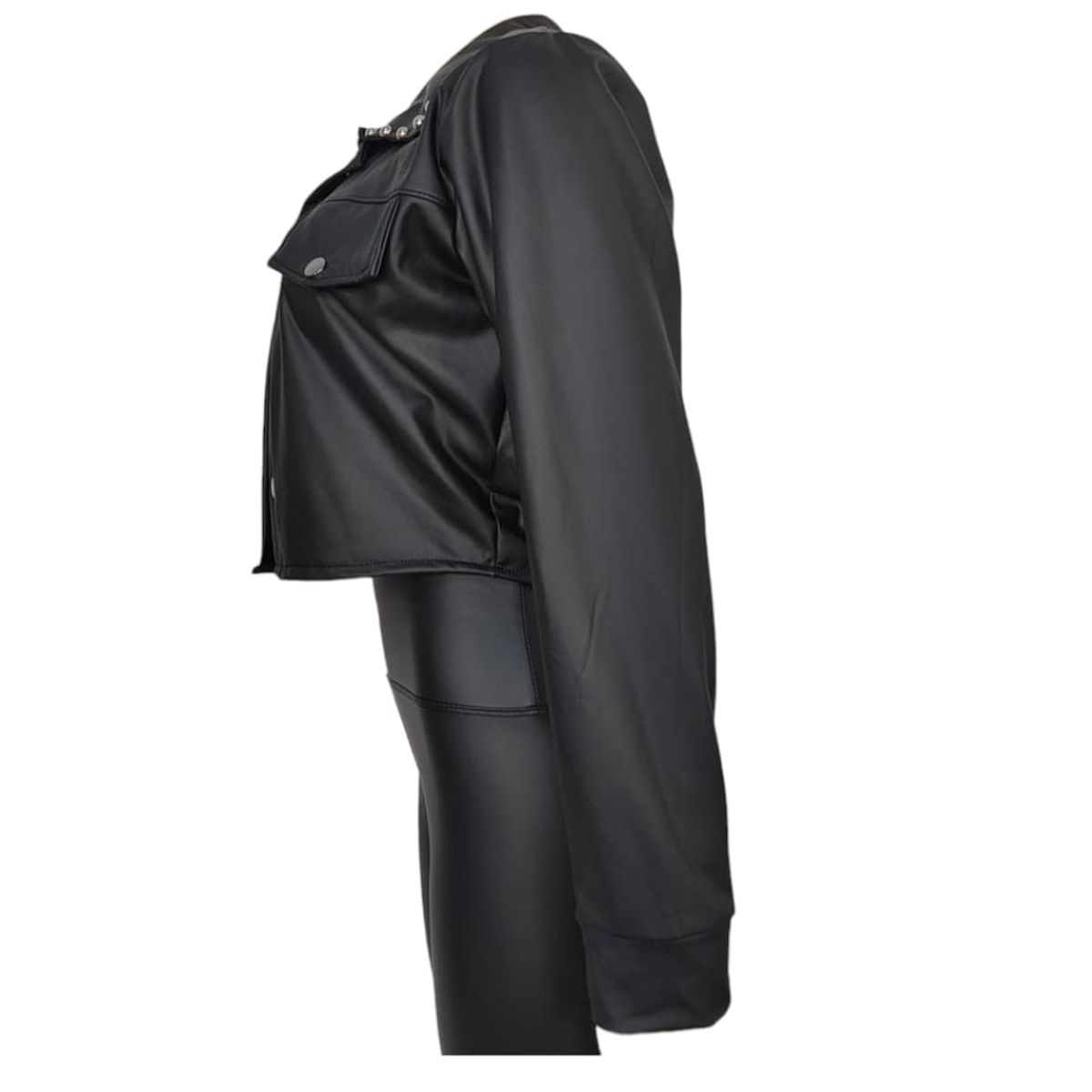 AGW - Chaqueta Mujer Ecocuero Con Botones