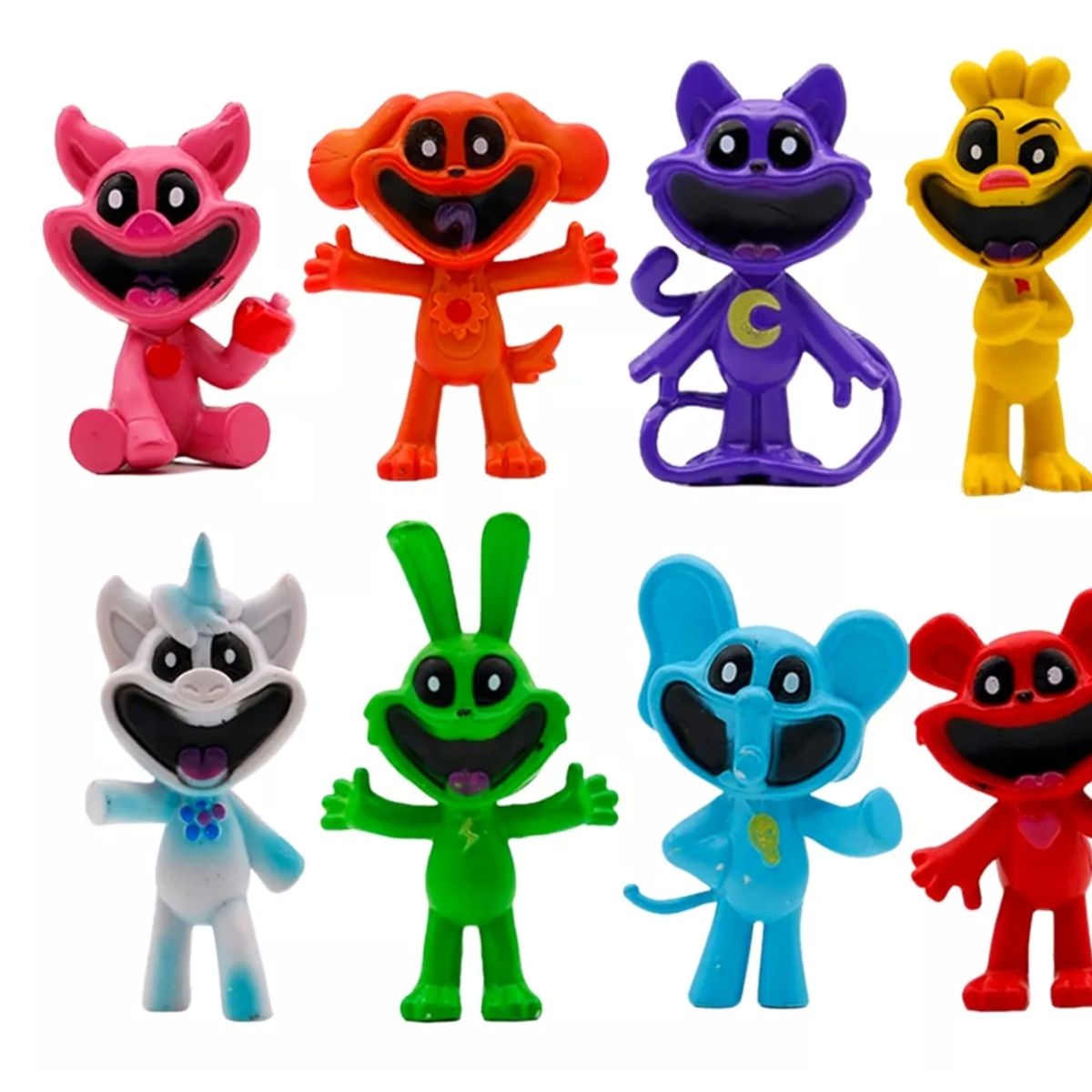 GENERICO - Set De 8 Figuras Smiling Critters Alta Calidad