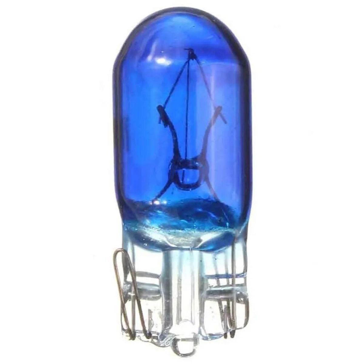 GENERICO - Ampolleta T10 Cola Pez Halogena Azul 12v 5w 10un.