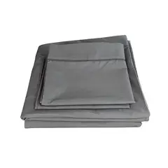 REHUCE - Juego Sábana 1.5 Plazas - 300 Hilos 100% Algodón - Gris