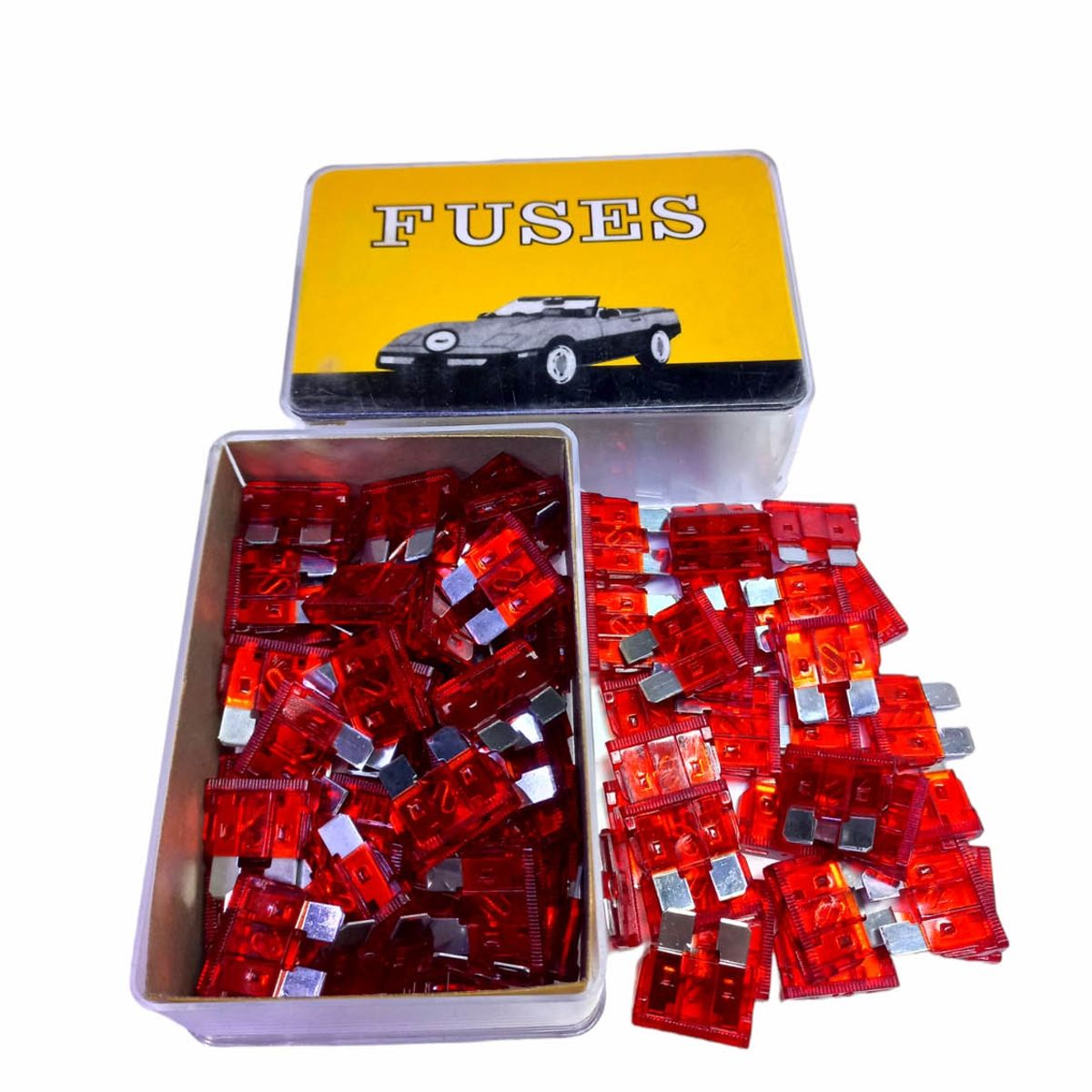 GENERICO - Caja Fusible Grande Electricos 12v 100 Unds 5a 10a 15a 25a