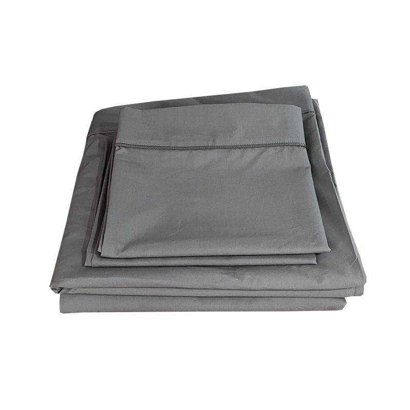 REHUCE - Juego Sábana 1 Plaza - 300 Hilos 100% Algodón - Gris