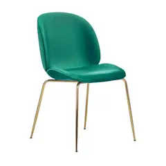 PANDALINO - Silla asiento terciopelo Bonnet color Verde Esmeralda /