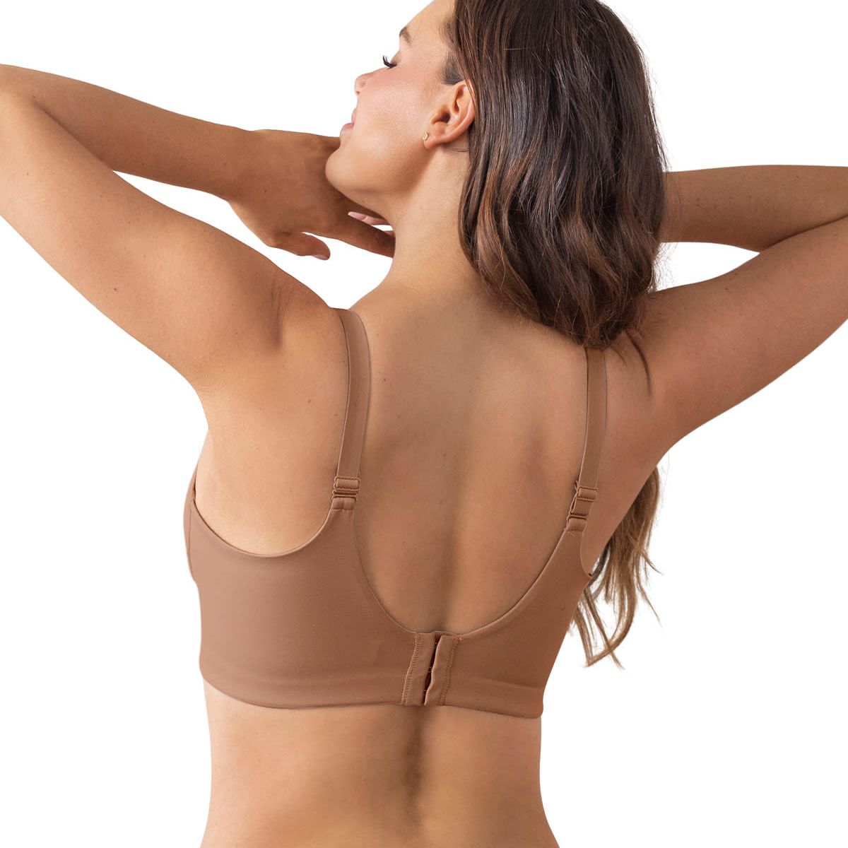 LEONISA - Sostén sin arco ultracómodo de alto soporte y cubrimiento Everyday Bra 091054 Café Moca