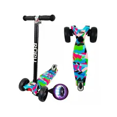 GENERICO - Scooter Monopatín Scootart Wave Niñas Regulable Rueda Led