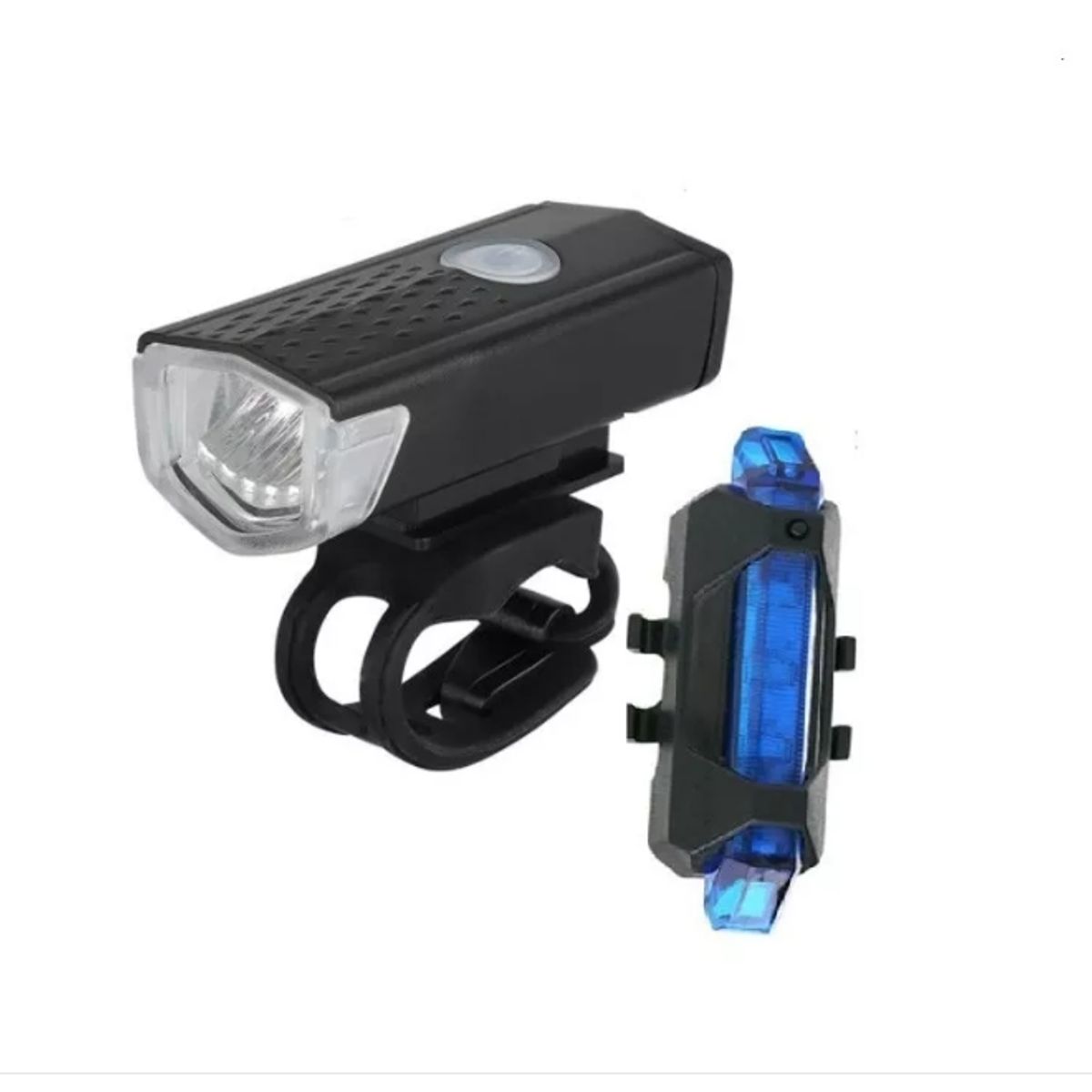 GENERICO - Pack 2 Luces Led Bicicleta Usb Trasera Azul Y Delantera Foco