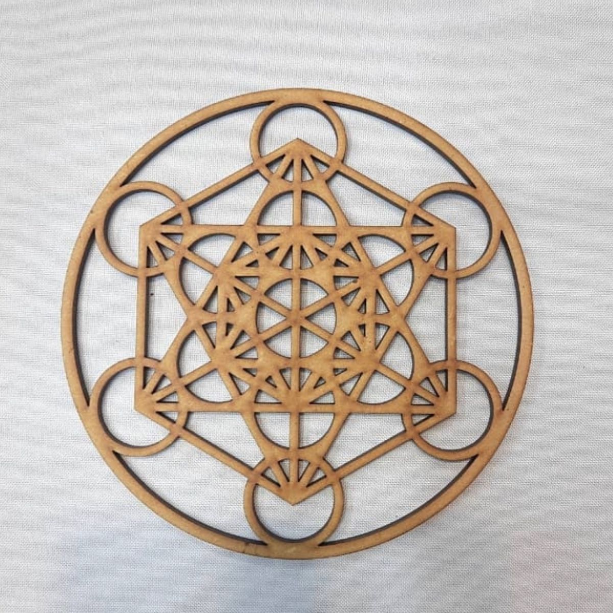 GENERICO - Metatron MDF color natural 30 cm de diámetro.