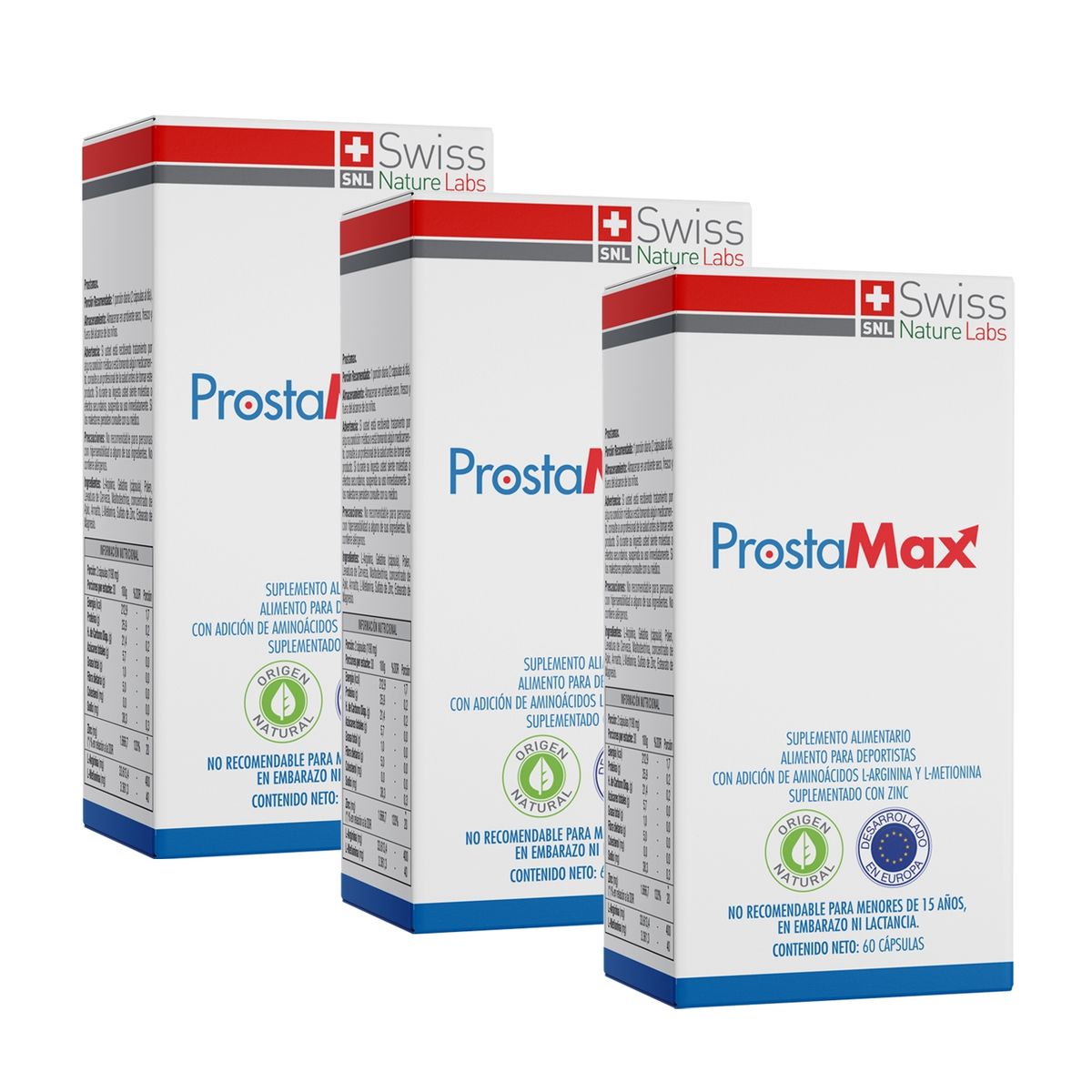 PROSTA MAX - Pack  3 Prostamax Salud Prostática 180 capsulas